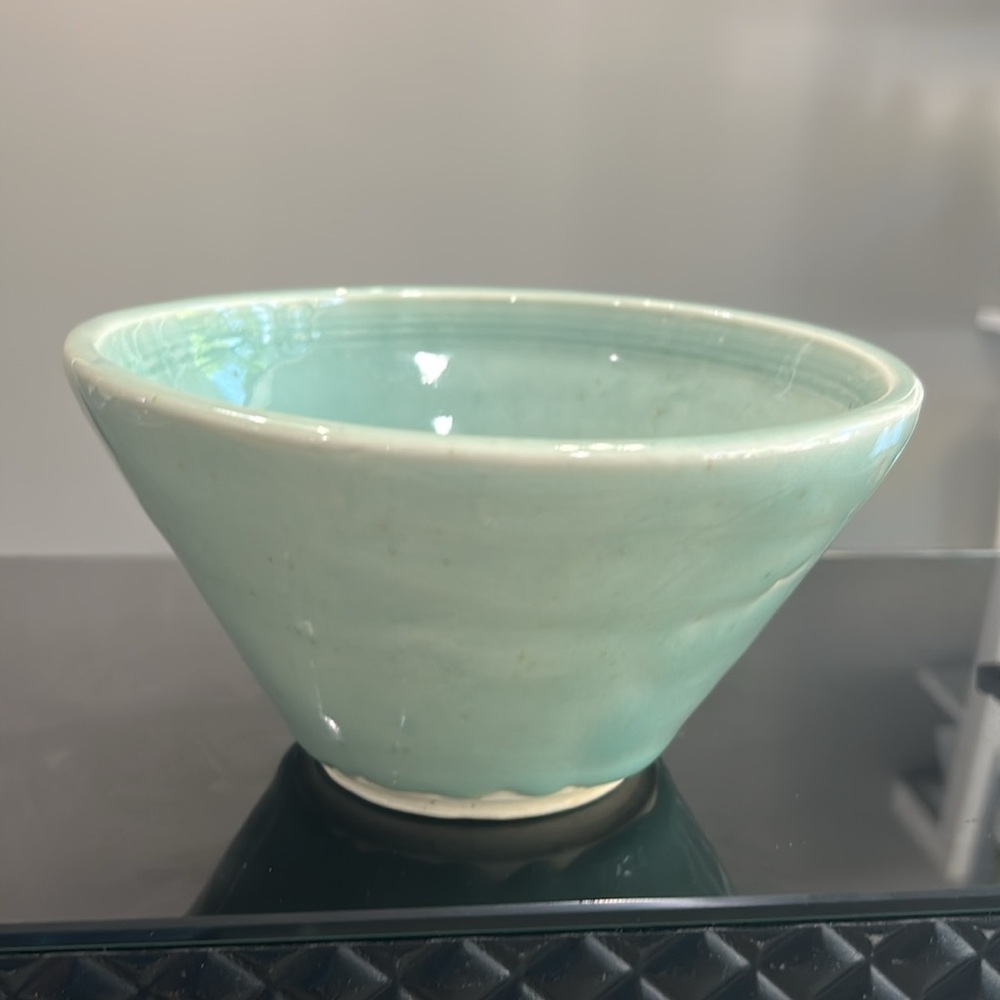 Celadon studio pottery bowl